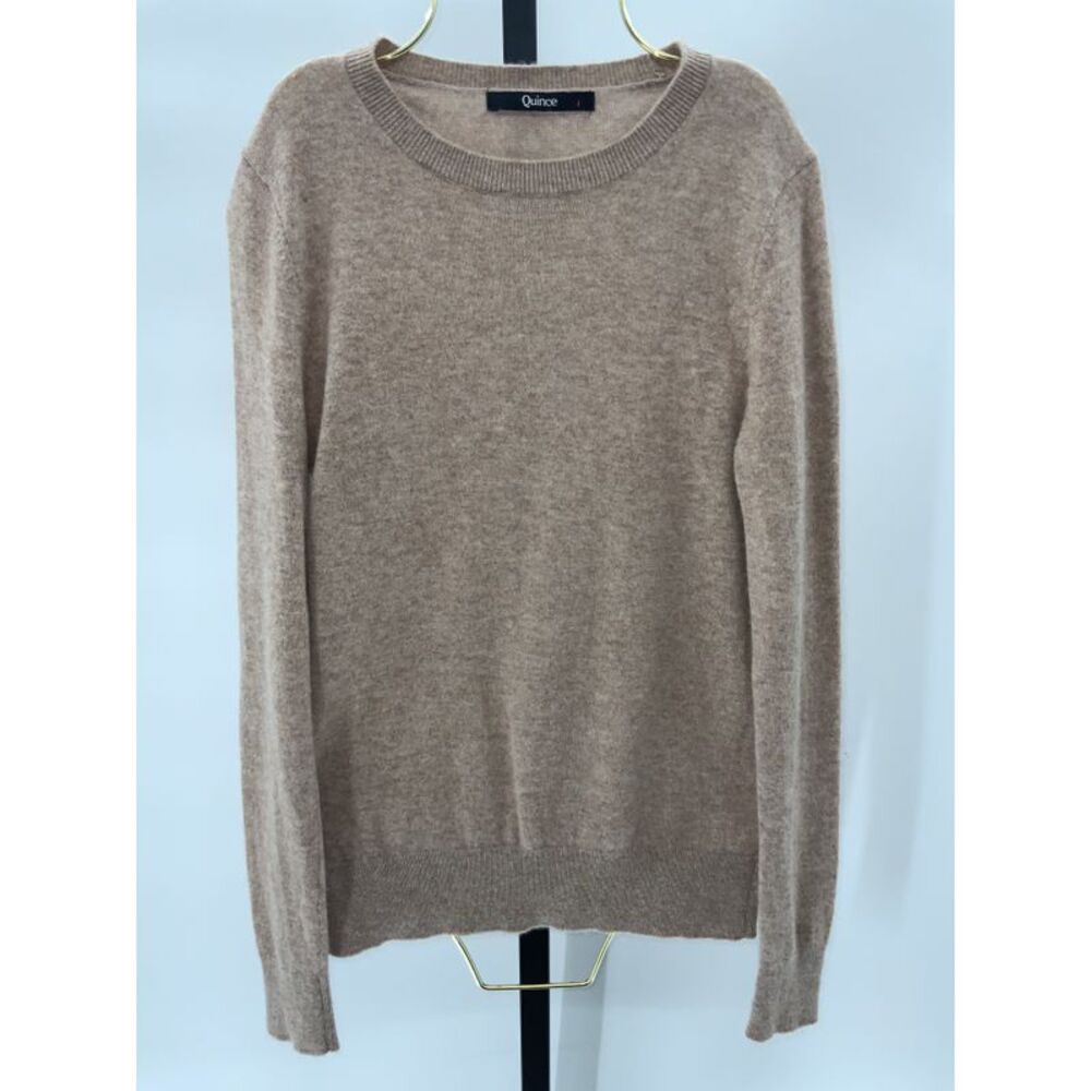 Quince Women's Mongolian Cashmere Crewneck Sweater - Oatmeal Top S